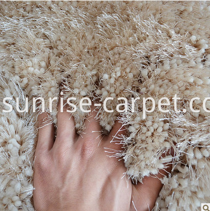 Polyester Elastic&Viscose Shaggy Rug